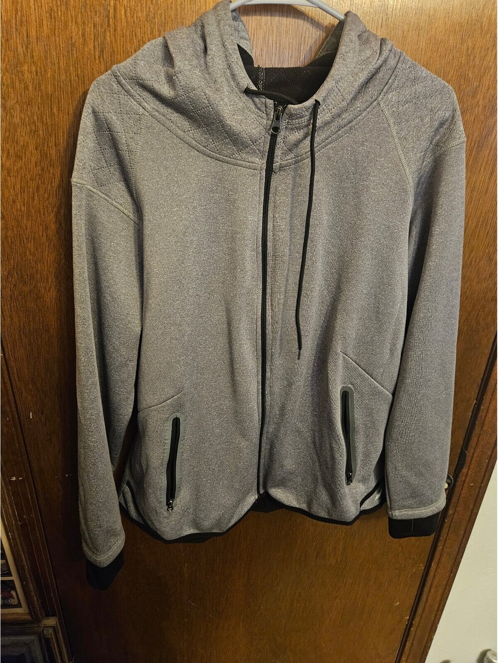 Avia Men's XXL Gray Full-Zip Hoodie Sweatshirt with Pockets